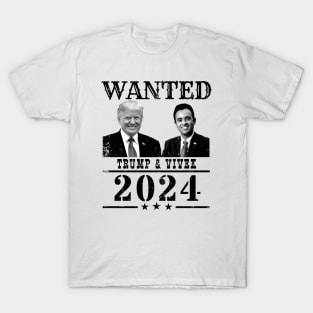 WANTED Trump & Vivek 2024 T-Shirt